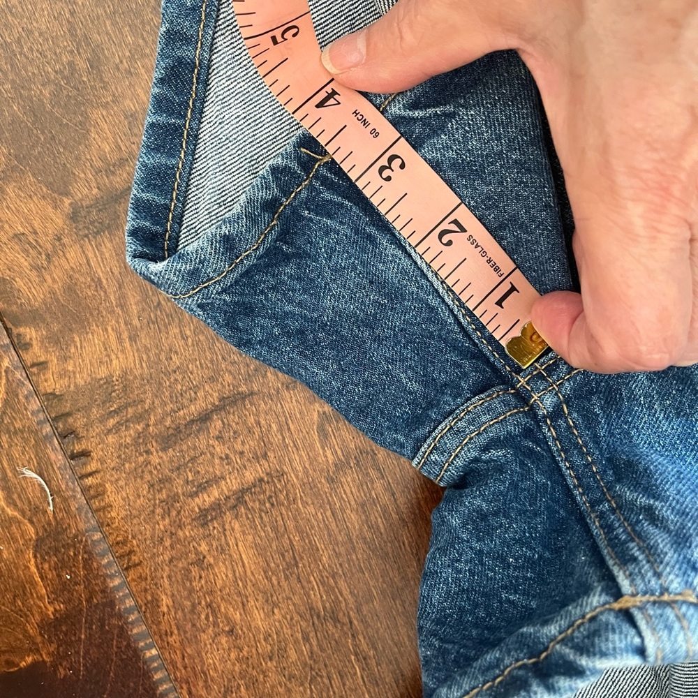 Zara Blue Jean/Denim High waisted Shorts Size 4 - Picture 4 of 4